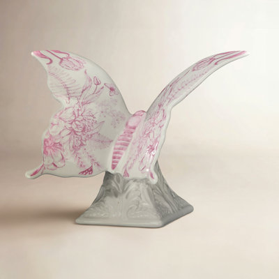 7" Dolomite Butterfly On Pedestal