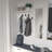 Modern style coat rack with 5 hooks and mirror-645468221