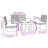 4 - Person Wicker Patio Dining Set with Square Table , Cushions Included-1634454095