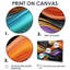 Abstrait abstrait métallique orange et mauve - reproduction abstraite moderne sur toile transitionnelle-944390937-944390930-944390931