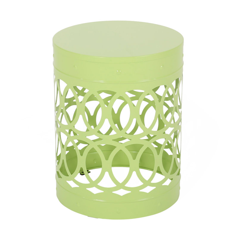 Outdoor Metal End Table -Large, Green