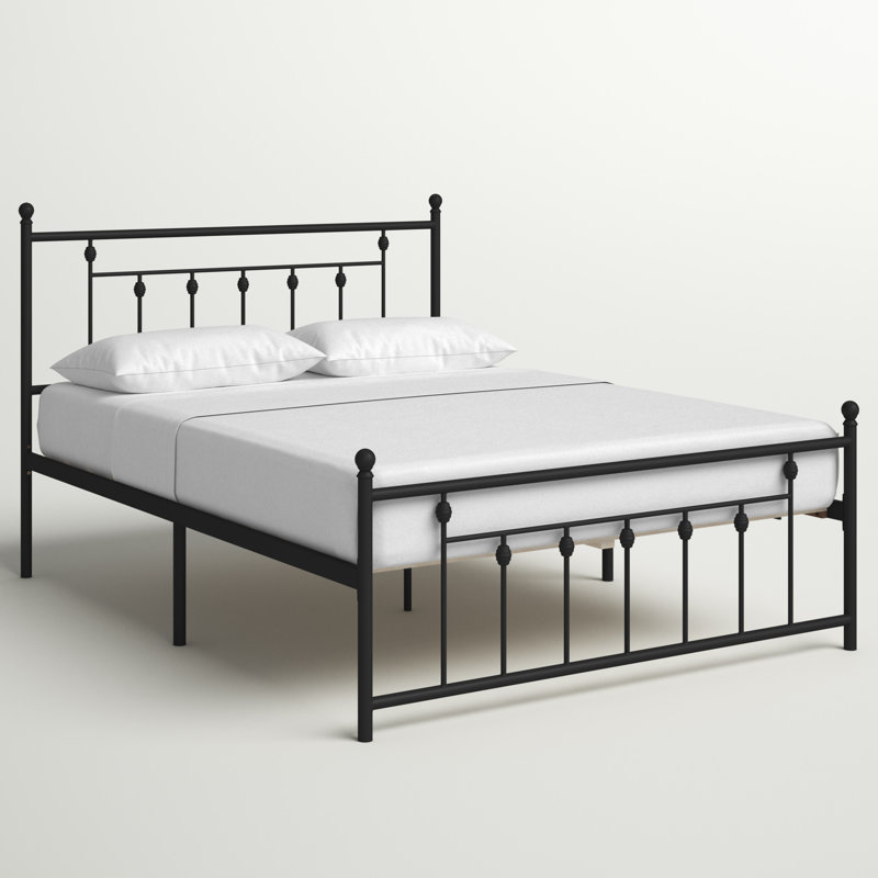 Alderson Metal Open-Frame Bed, Twin, Black