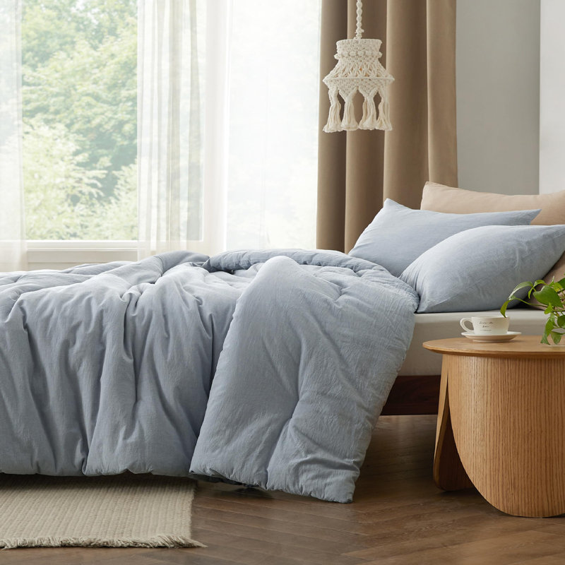 Best Seller Bedsure Cotton Fabric With Microfiber Inner Fill Comforter Set, 143TC, Queen Comforter with 2 Pillowcases