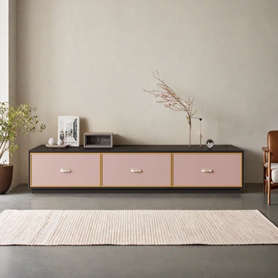 Nordic Style Wood TV Stand With Closed Bottom