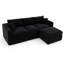 Canapé d'angle moderne sans ossature apparente de 269 cm (106 po), canapé infonuagique 3 places avec pouf-448430790