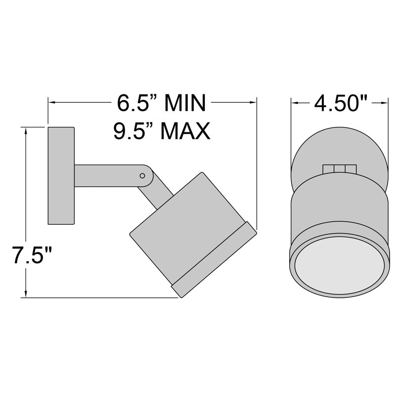 Projecteur d'extérieur à DEL Zone - Bronze