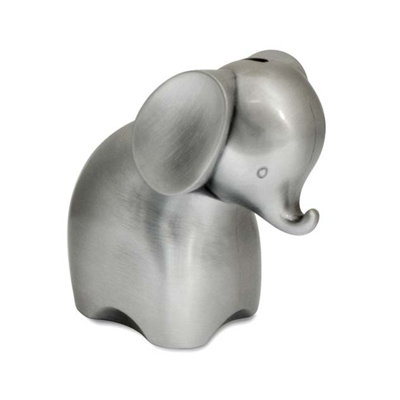 Elegance Elephant Money Bank, Pewter-plated