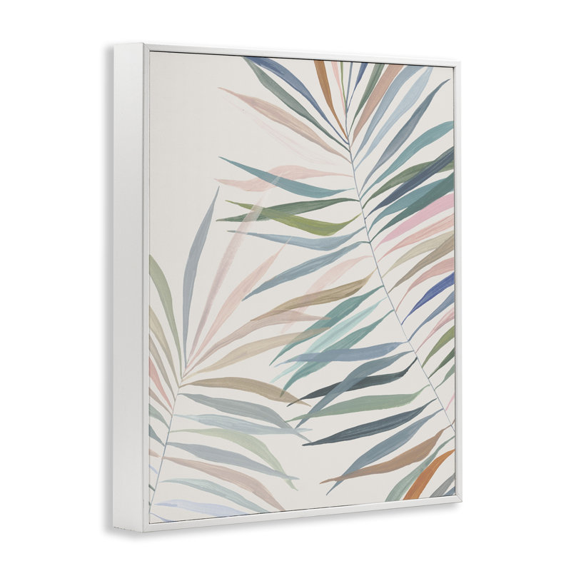 Giclée encadrée Pastel Tropical Harmony, design par Hannah Dawson, H 20 po x l 16 po
