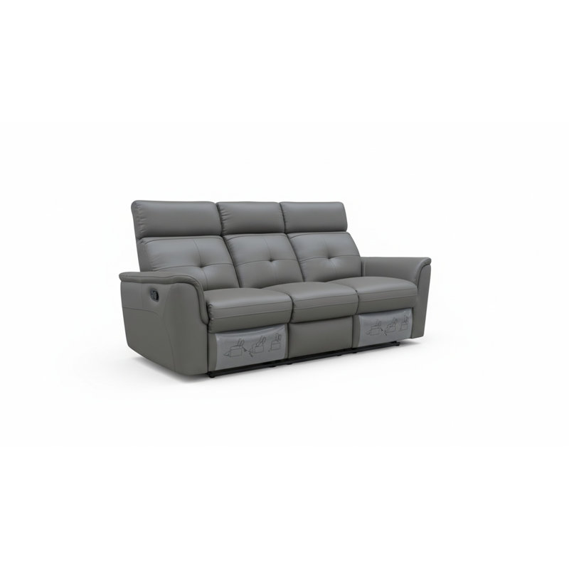 Canapé inclinable moderne gris foncé.