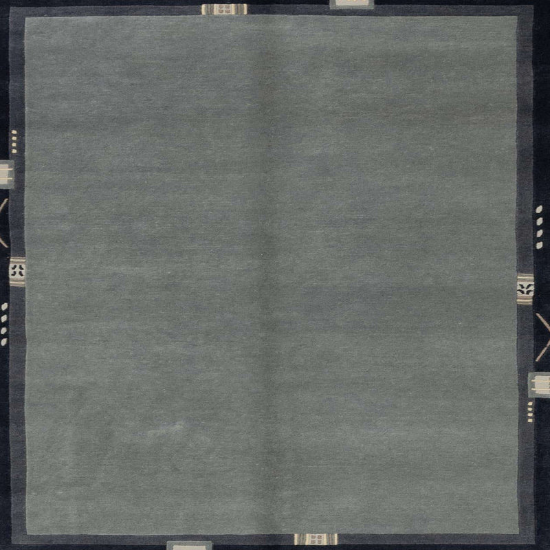 Abstract Indoor Rug, Square 5'