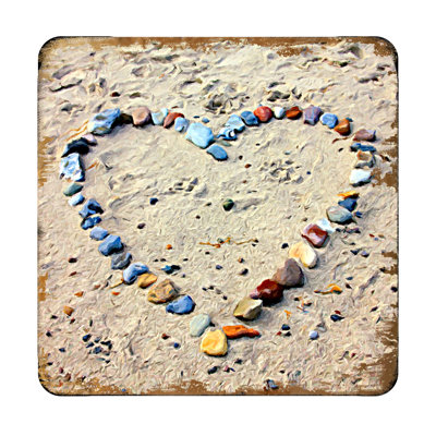 Sous-verre coast beach art