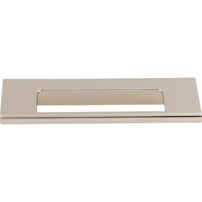 Europa Cut Out Finger pull, 3 3/4" Center to Center, Polished Nickel