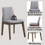 7 pièces - Gris et noyer, table rectangulaire, 6 chaises d'appoint rembourrées, finition scandinave glamour, sièges, captivation