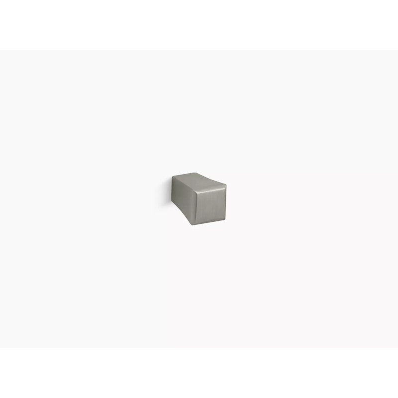 Memoirs Stately 0.875" Length Square Knob, Nickel brossé éclatant