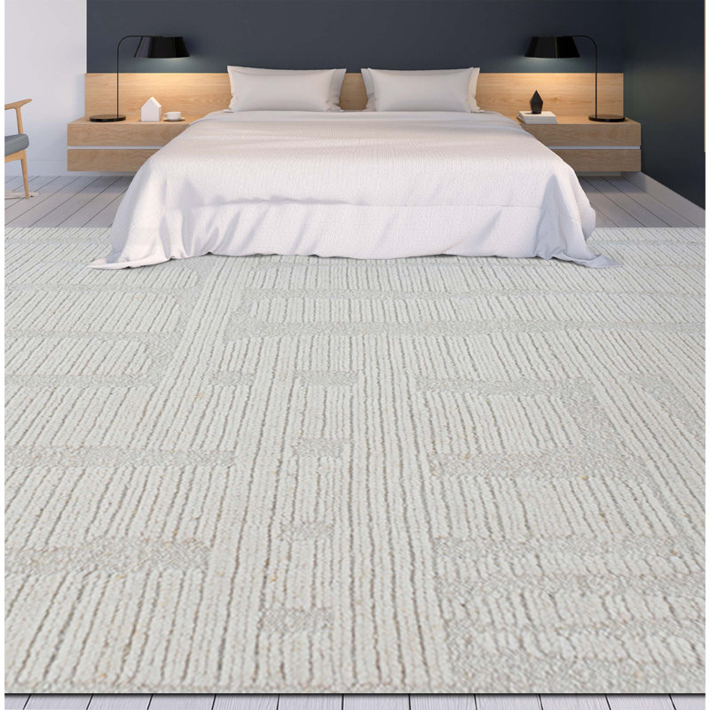 Wool Area Rug, Rectangle 6' x 9'