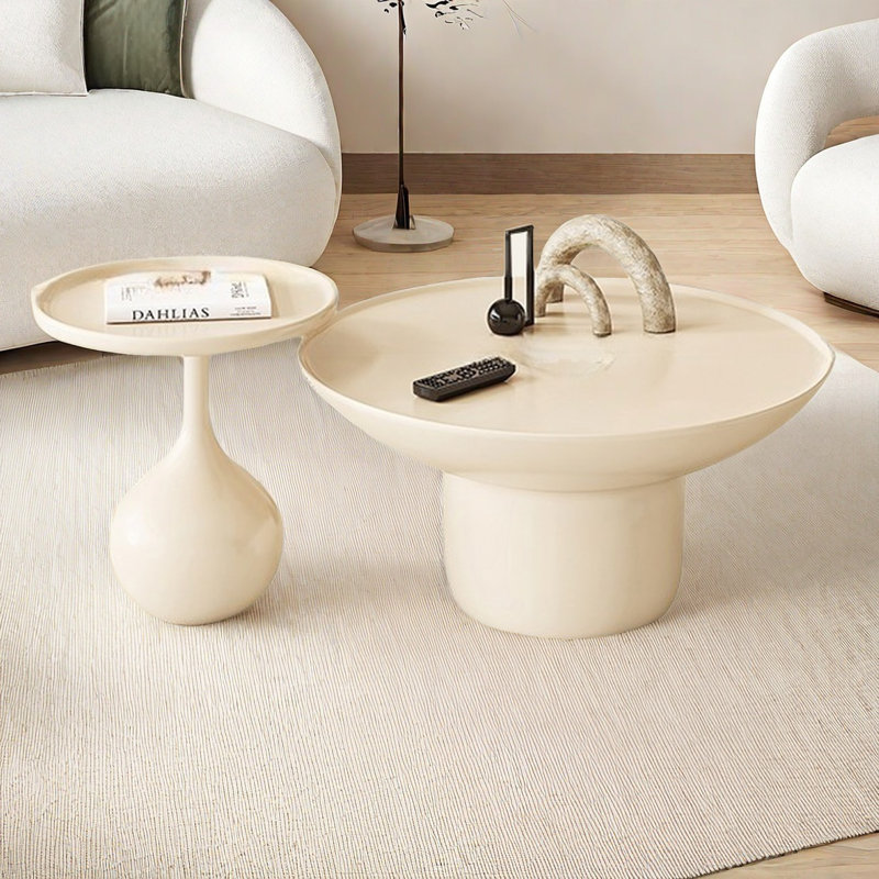 Cream style end table combination