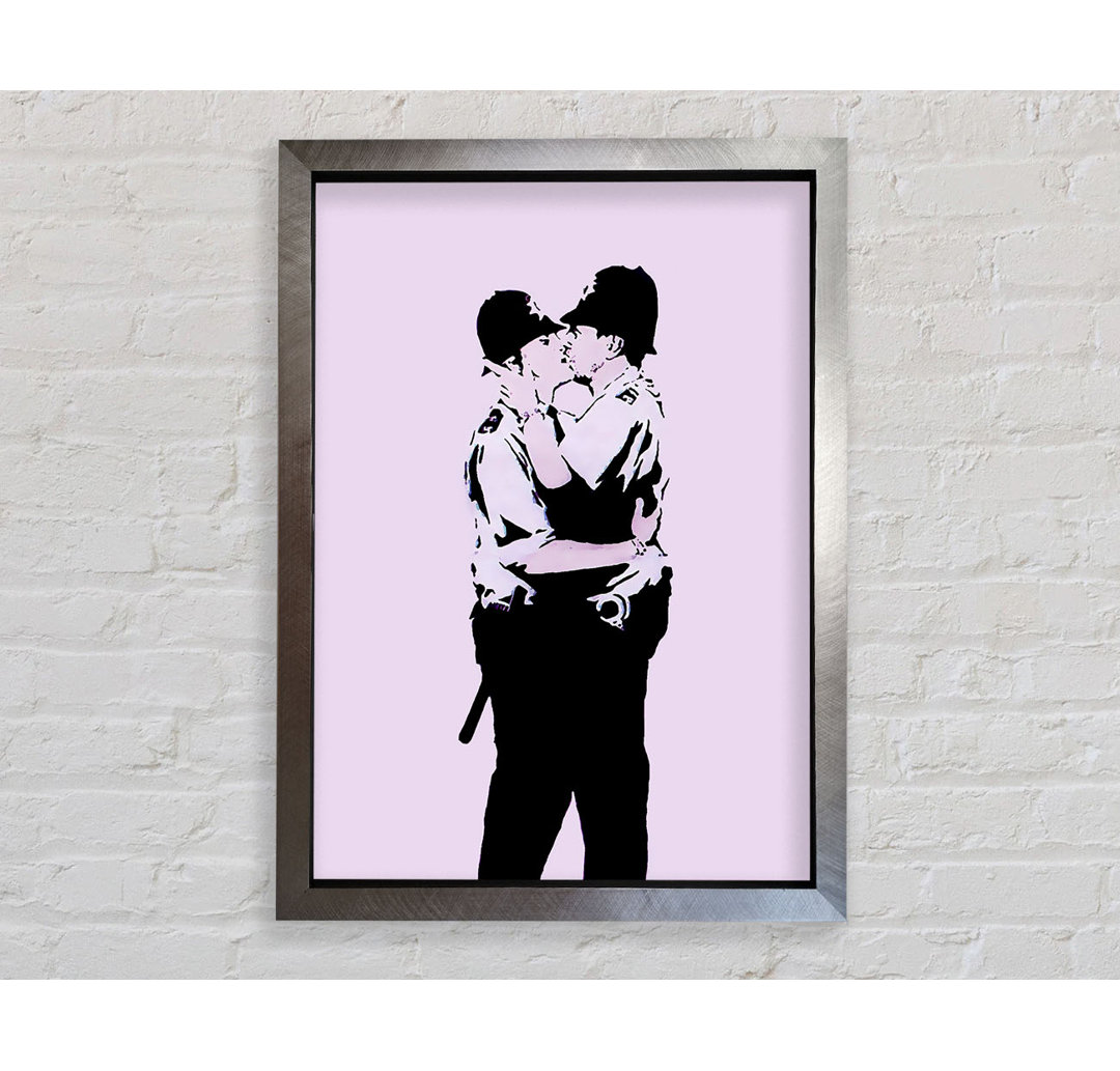 Kissing Coppers Pink - Einzelner Bilderrahmen Kunstdrucke