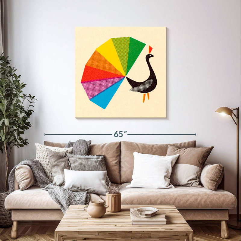Brampt Rainbow Tail Peacock, 39" H x 39" W