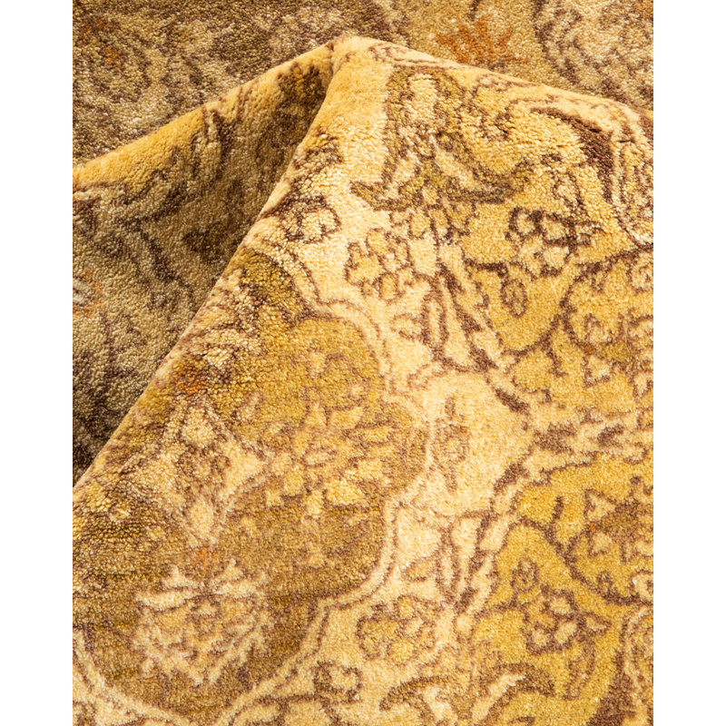 Tapis unique en laine noué à la main de 5 pi 10 po x 8 pi 10 po nouvel âge Hayner en beige / noir / rouge