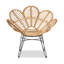 Chaise d'appoint moderne bohémienne avec structure en rotin naturel