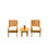 Maldives Outdoor 3 - Piece Teak Bistro Set