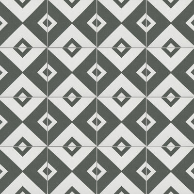 Mini carreau de céramique à motif de mur 4 po x 4 po Twenties Vertex