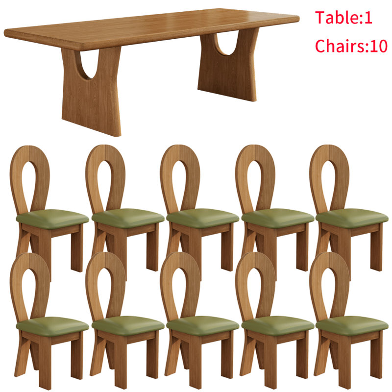 Nordic simple solid wood dining table set