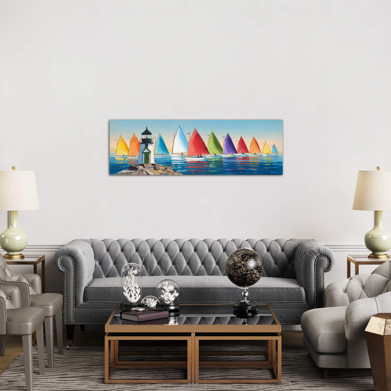 After The Races by Sally Caldwell Fisher - Wrapped Canvas Panoramic Print, 152.4 cm H x 50.8 cm W x 1.91 cm D