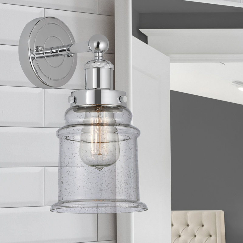 Chepachet Armed Sconce, Seedy, Polished Chrome