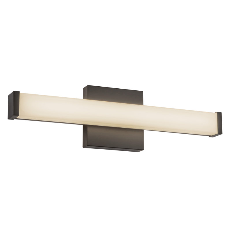 Geri 18-in Black dimmable LED Wall Sconce, Matte Black, 18-in