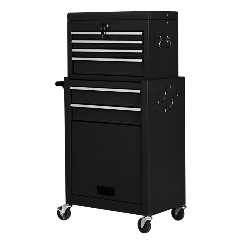 Ensemble 6 tiroirs l 23,5 po Rico, Noir