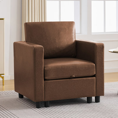 Faux Leather Modular Sofa – Accent Chair, Loveseat & 3-Seat Sofa Options