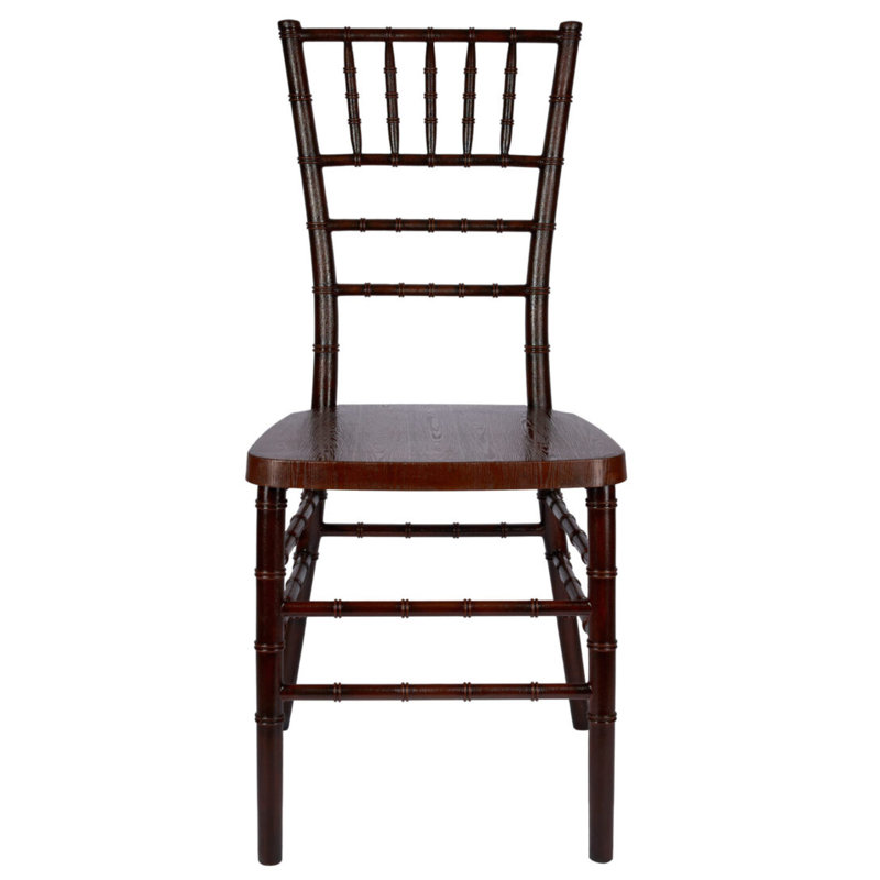 Fruitwood Resin Chiavari Dining Side Chairs with Steel Skeleton, Set of 2