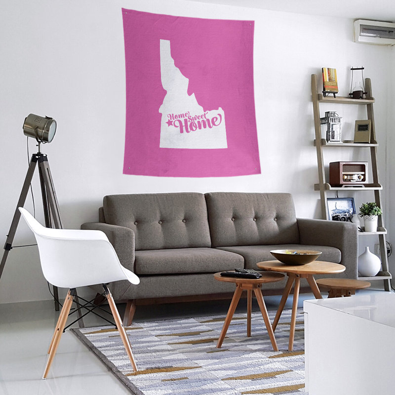 Tapisserie Home Sweet Boise, H 60 po x l 51 po, Rose