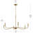 Ilia 6-Light Brushed Gold Large Chandelier-127380338