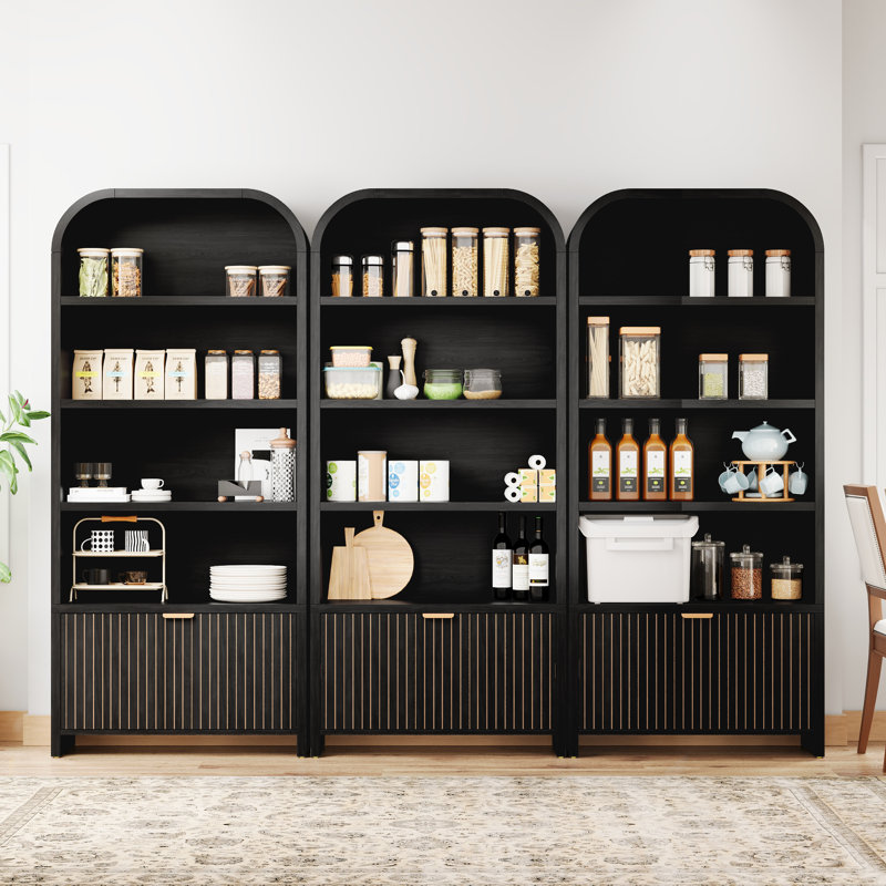 Vitrine de rangement 70 po, Noir