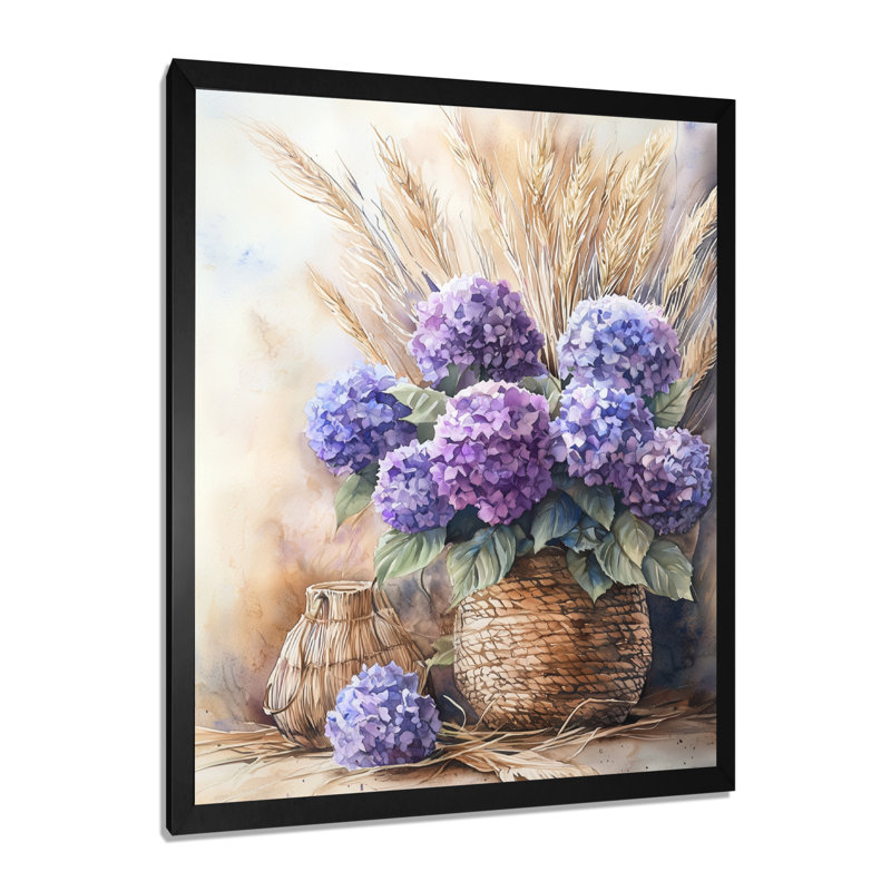 Everett - Floral Wall Art Prints, Reproduction encadrée d'une seule photo, Noir, H 20 po x l 12 po