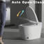 Toilette bidet contemporaine - capteur de pieds, eau chaude, chasse d'eau intelligente avec fonction de chasse d'eau, salle de bain blanche