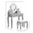 Wood Make-Up Vanity Table And Stool Set, Ashley Wood Makeup Vanity Table And Stool Set-1365213242