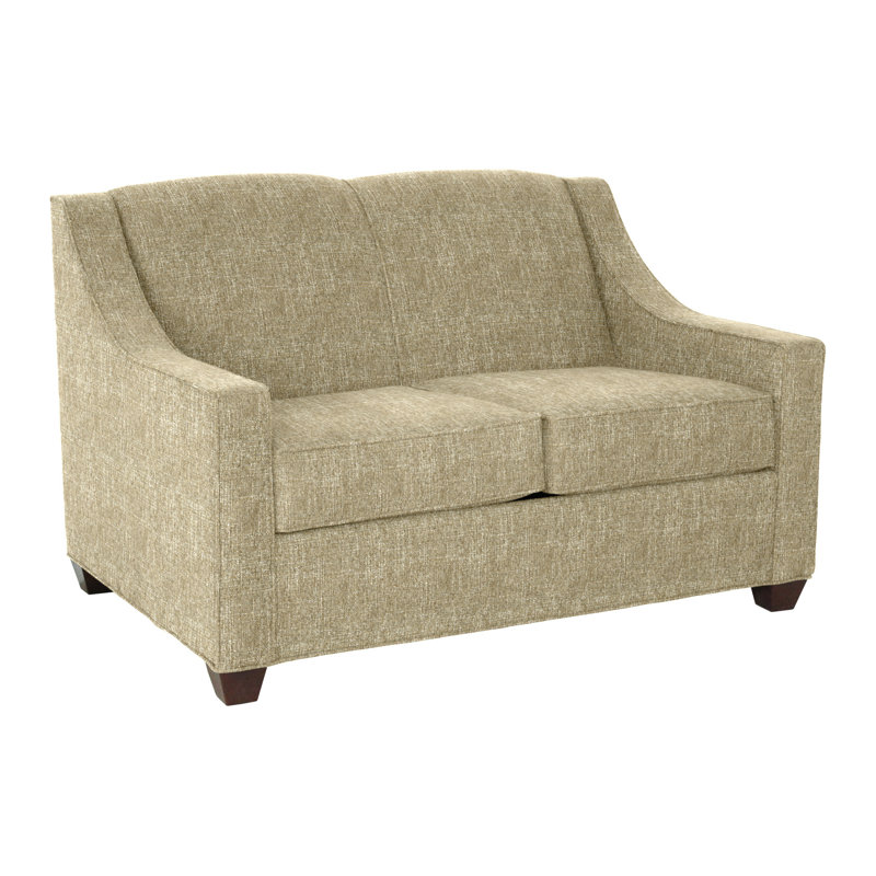 Phillips 52" Square Arm Sofa Bed with Reversible Cushions, Dorset Camel, Empire Mahogany