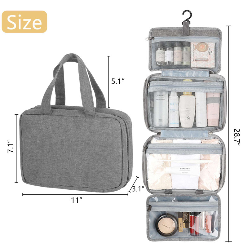 Organisateur de maquillage à 4 compartiments Dwyer, Gris