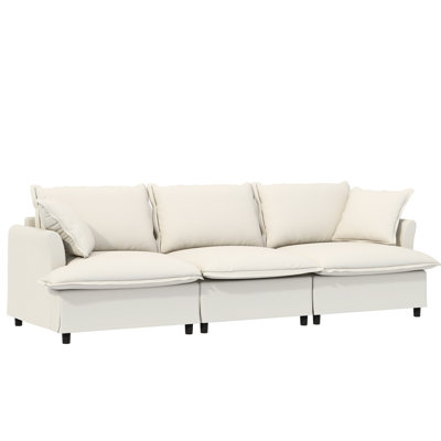 Canapé modulaire à 3 places en chenille, canapé modulaire avec coussins, mobilier d'intérieur rembourré, large pour salon, chambre à coucher, intérieur d'appoint