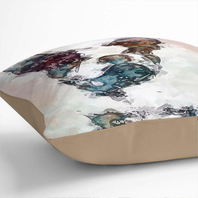 Square Throw Cushion, Stone, 40cm H x 40cm W x 15cm D