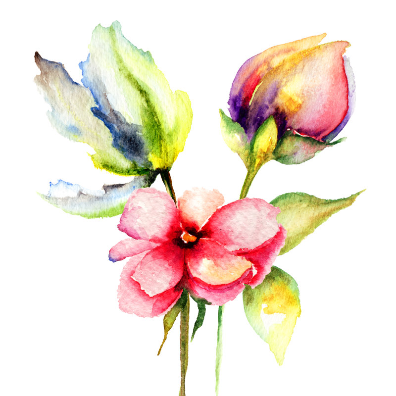 Fleurs par Ateli, H 12 po x l 12 po
