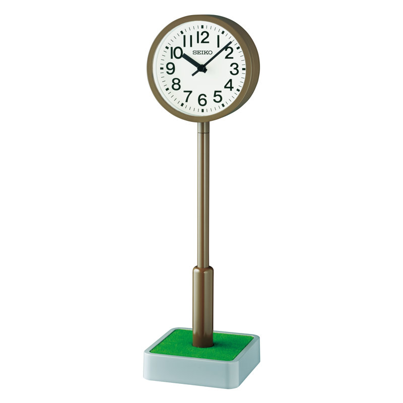QXG154BLH Desk Table Clock, Brown