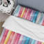 Rainbow Colors Candyland Stripes - Ensemble de housse de couette à rayures - Microfibre de polyester-1810957073