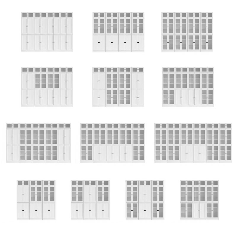 86.7'' H X 114.73'' W Book Cabinet Storage Bookcase Set