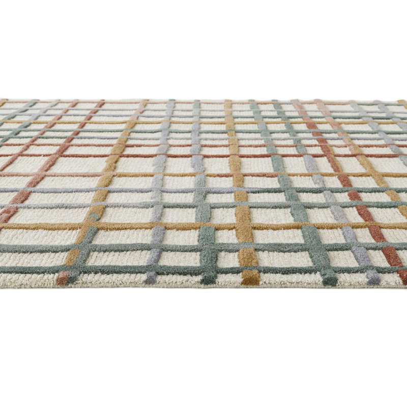 Polychrome Rug: Modernist Hand Tufted Rug in Multi, Rectangle 2' x 3'