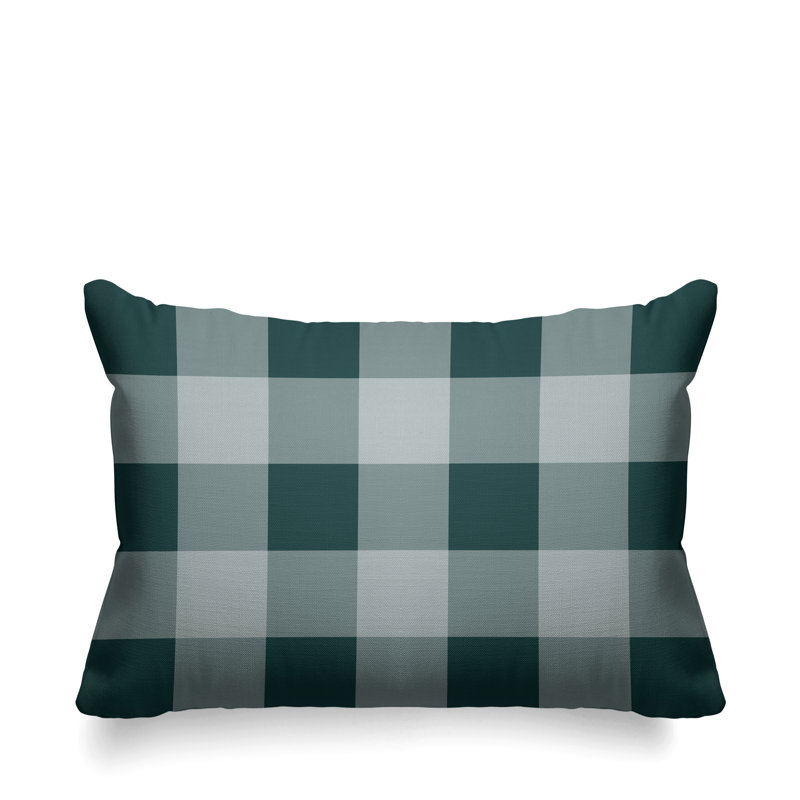 Coussin décoratif intérieur / extérieur Autumn, Émeraude, 14 po x 20 po, Rectangle
