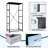 4 Drawer Dresser for Bedroom, Narrow Chest of Drawers, Wooden Top and Study Iron Frame 18"x37.5"-(WxH)